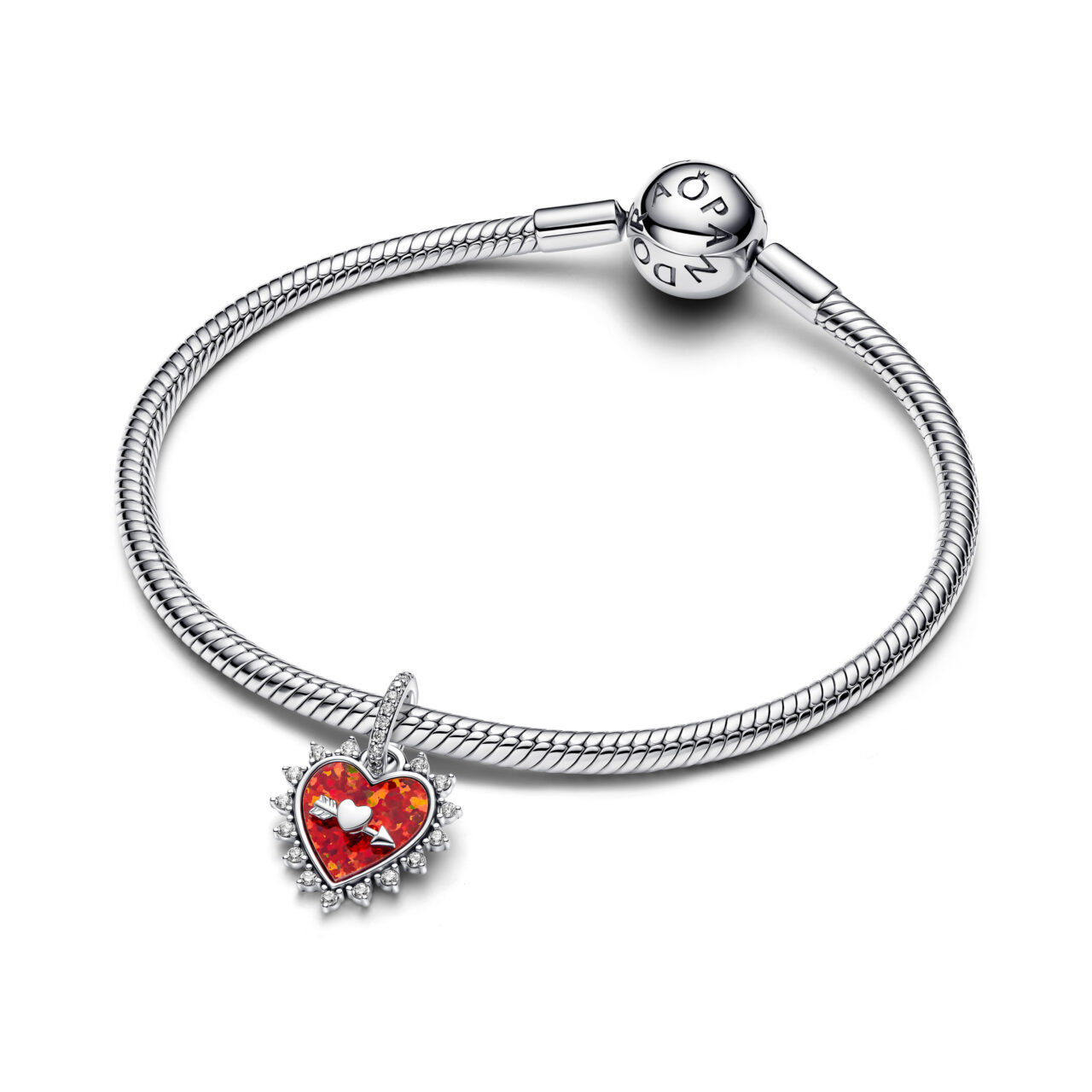 Charm Pendente Cuore Rosso con Freccia Grievole - immagine 3